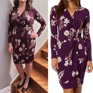 Calvin Klein Women's Side-Bar Faux-Wrap Sheath Dress size 6 new with tag